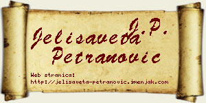 Jelisaveta Petranović vizit kartica